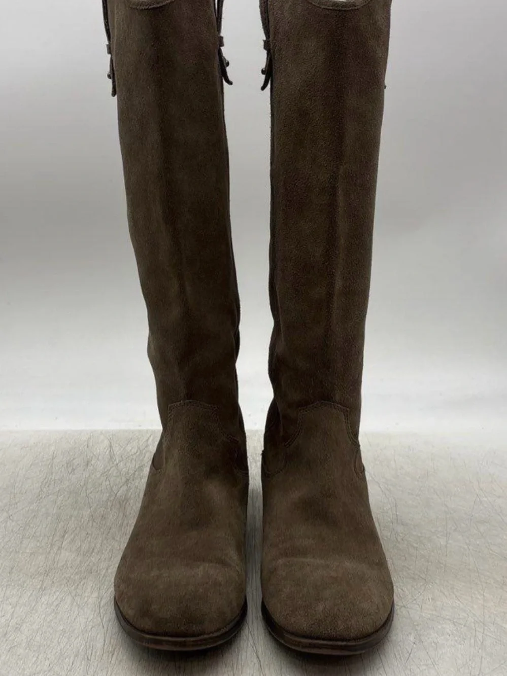 Frye & Co Olive Brown Suede Knee High Tania Boots